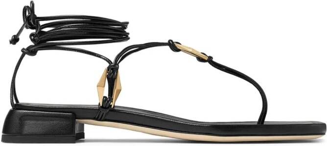 Jimmy Choo Onyxia leren sandalen Zwart