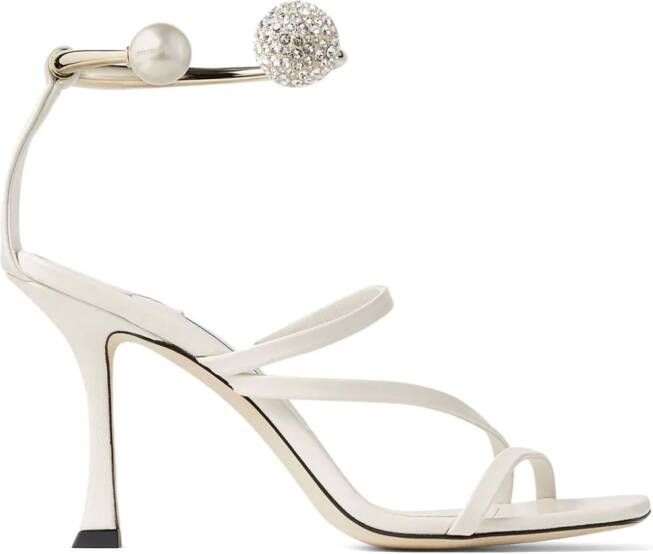 Jimmy Choo Ottilia 90mm leren sandalen Wit