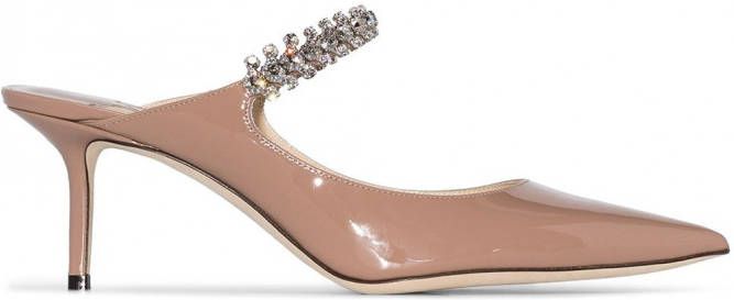 Jimmy Choo Bing pumps met verfraaid bandje Beige