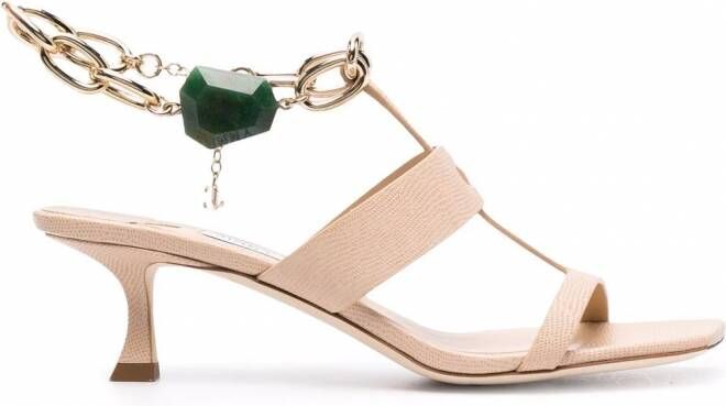 Jimmy Choo Reed sandalen met enkelbandje Beige
