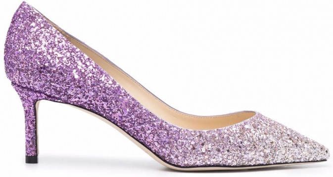 Jimmy Choo Romy pumps met glitter Paars