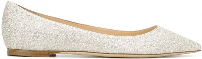 Jimmy Choo Romy glitter ballerina's Metallic