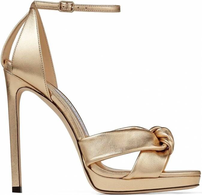 Jimmy Choo Rosie metallic sandalen Goud