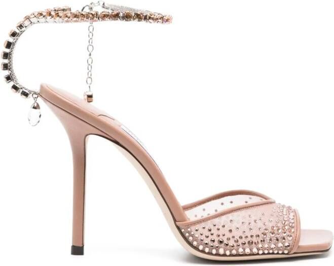 Jimmy Choo Saeda 100mm sandalen Roze