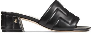 Jimmy Choo Themis 45mm quilted mules Zwart