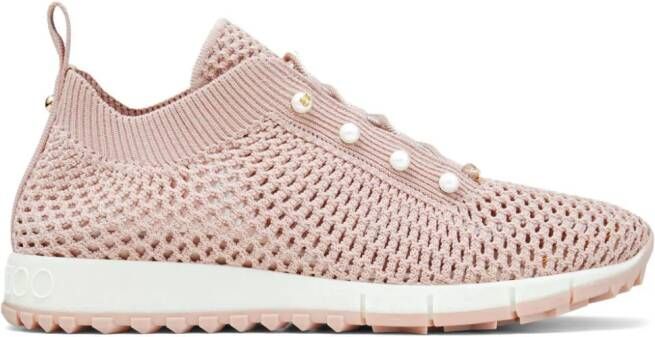 Jimmy Choo Veles sneakers verfraaid met parel Roze
