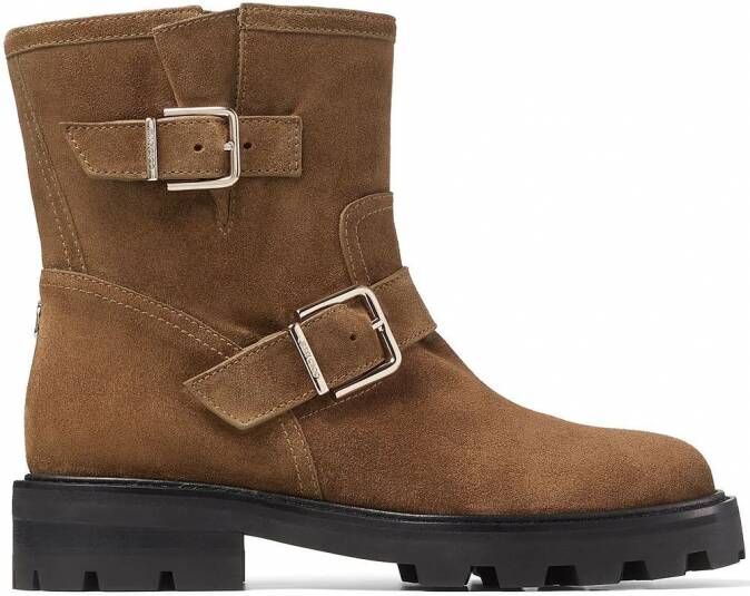 Jimmy Choo Youth II laarzen met gesp Bruin