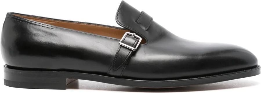 John Lobb Leren gespschoenen Zwart