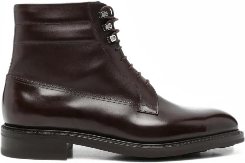 John Lobb Leren veterlaarzen Bruin