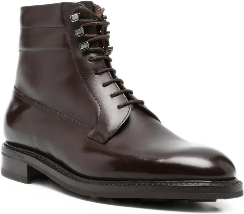 John Lobb Leren veterlaarzen Bruin - Foto 2