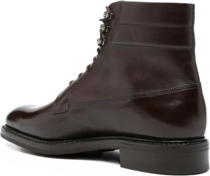 John Lobb Leren veterlaarzen Bruin - Foto 3