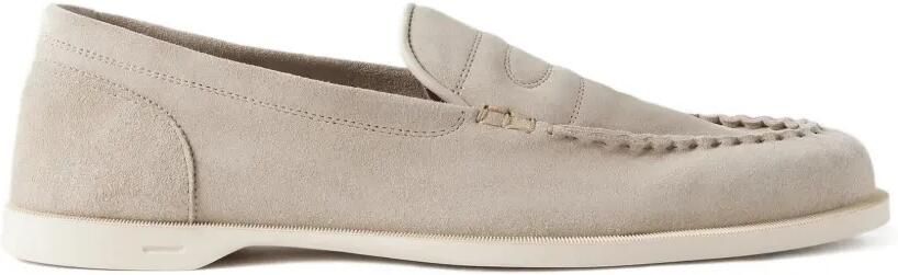 John Lobb Loafers met stiksel Beige