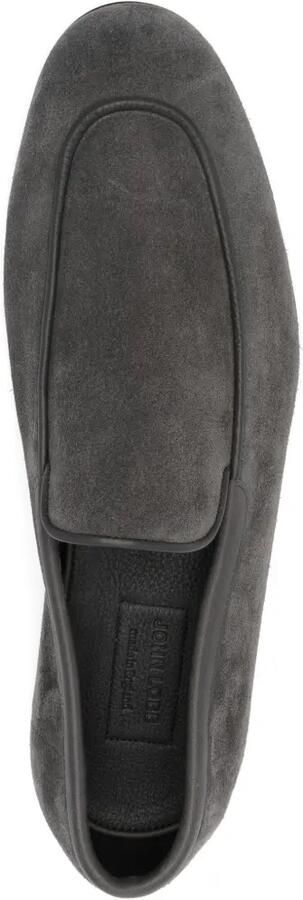 John Lobb Platte leren schoenen Grijs - Foto 4