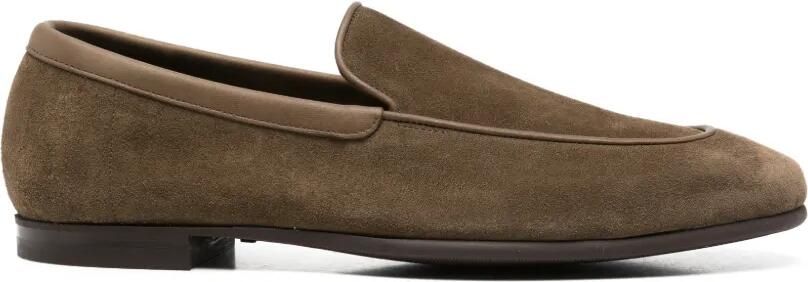 John Lobb Tyne II suède slip-on loafers Bruin