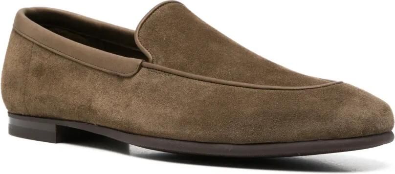 John Lobb Tyne II suède slip-on loafers Bruin - Foto 3