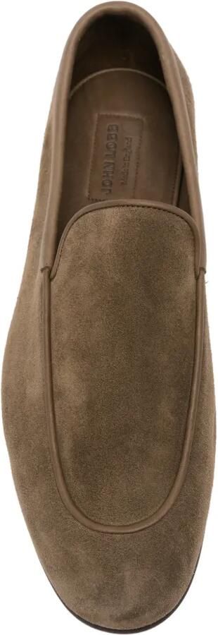 John Lobb Tyne II suède slip-on loafers Bruin - Foto 4