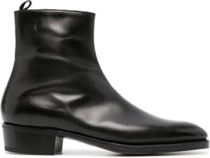 John Lobb Leren enkellaarzen Zwart