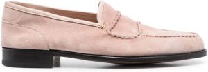 John Lobb Suède loafers Roze