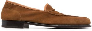 John Lobb Suède loafers Bruin