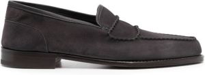 John Lobb Suède loafers Grijs