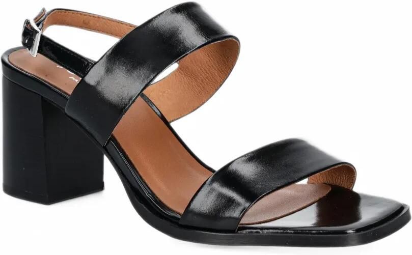 JONAK PARIS block-heel leather sandals Zwart