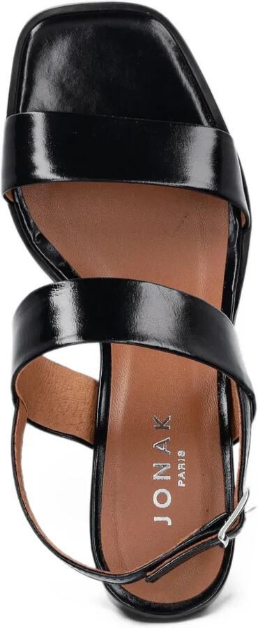 JONAK PARIS block-heel leather sandals Zwart - Foto 3