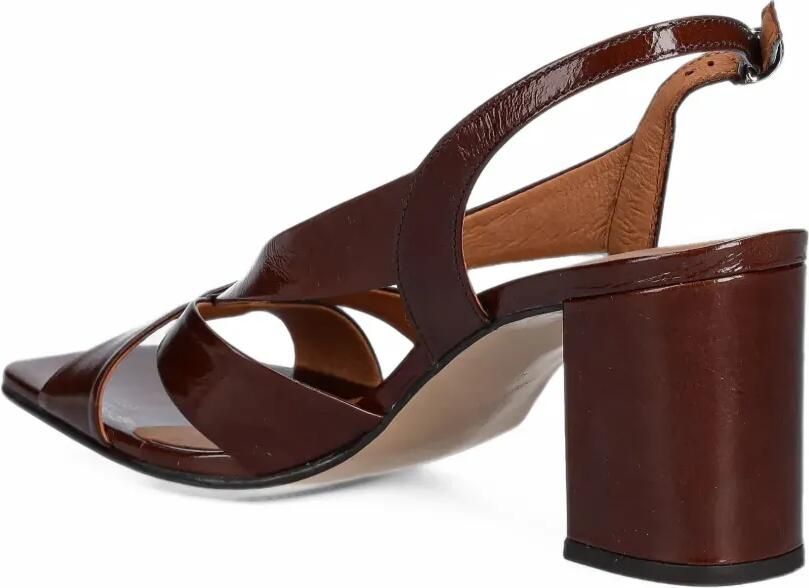 JONAK PARIS crinkled-leather crossover sandals Bruin - Foto 2