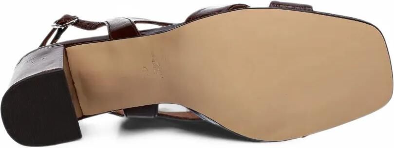 JONAK PARIS crinkled-leather crossover sandals Bruin - Foto 5