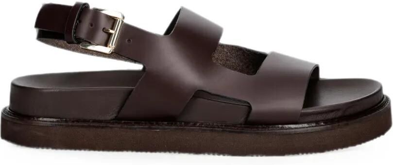 JONAK PARIS Lagune leren sandalen met gespsluiting Bruin - Foto 1