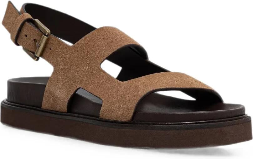 JONAK PARIS Lagune suède sandalen met gespsluiting Beige - Foto 2
