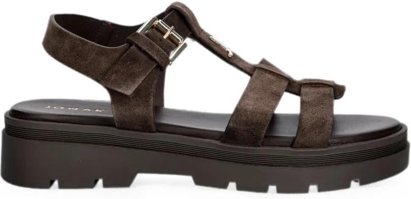 JONAK PARIS Liverpool sandalen met gespsluiting Bruin