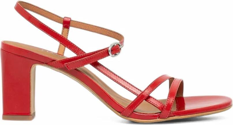 JONAK PARIS patent-finish sandals Rood