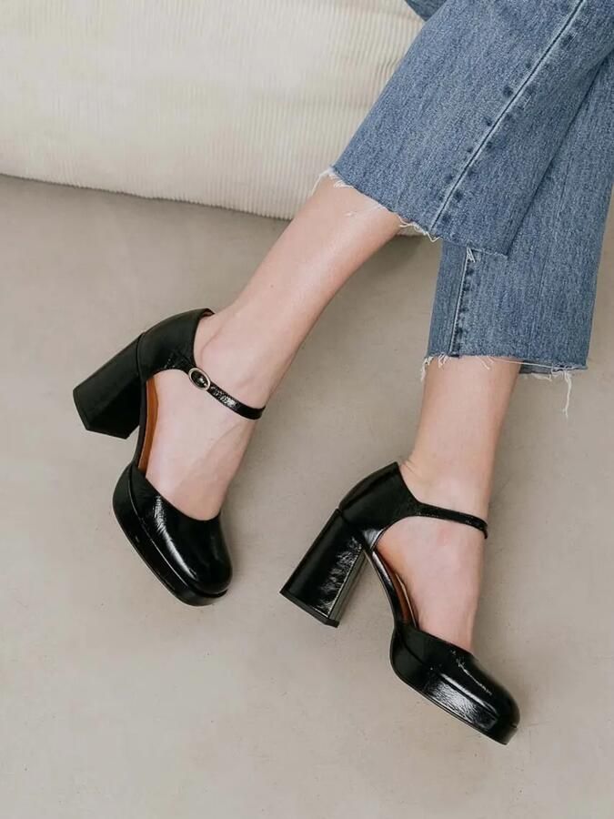 JONAK PARIS Pumps met plateauzool en gespsluiting Zwart - Foto 3
