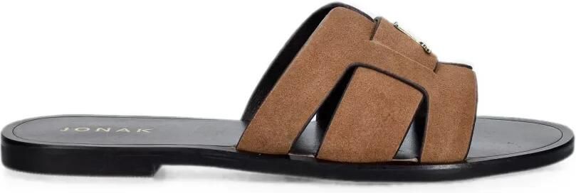 JONAK PARIS Weil sandalen met logoplakkaat Bruin
