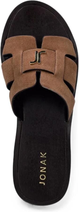 JONAK PARIS Weil sandalen met logoplakkaat Bruin - Foto 3
