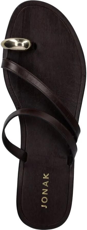 JONAK PARIS Wife sandalen met bandjes en teenring Bruin - Foto 2