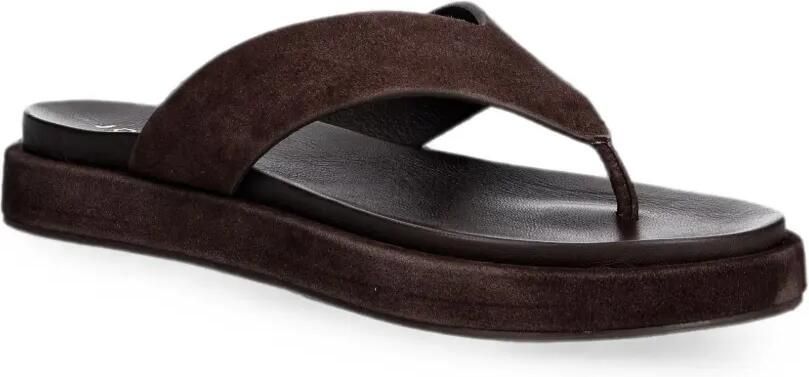 JONAK PARIS Wiwi suède sandalen met plateauzool Bruin - Foto 3