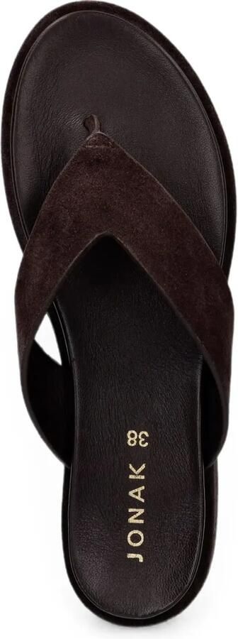JONAK PARIS Wiwi suède sandalen met plateauzool Bruin - Foto 4