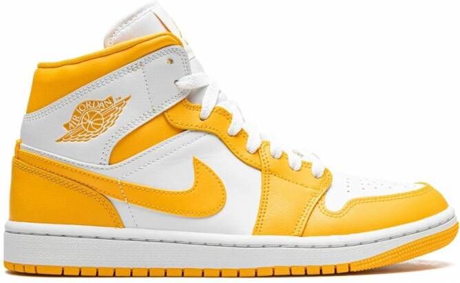 Jordan " 1 Mid sneakers White University Gold" Geel