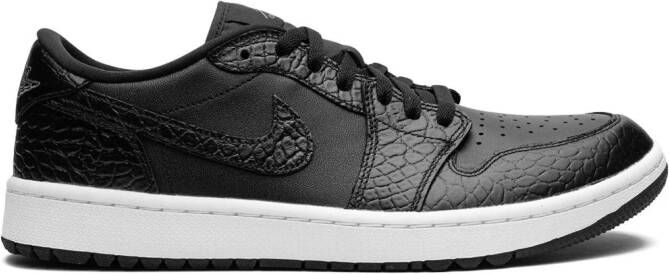 Jordan "Air 1 Golf Low Black Croc sneakers" Zwart