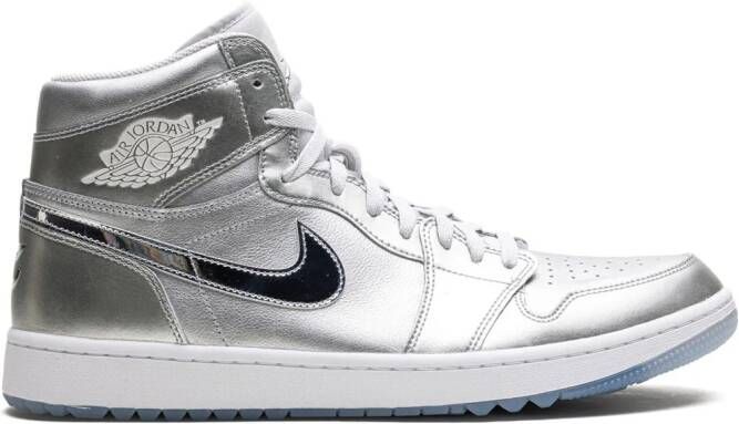 Jordan Air 1 High "Gift Giving" golfschoenen Zilver