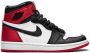 Jordan Air 1 high top sneakers dames rubber leer satijn 10.5 Zwart - Thumbnail 1