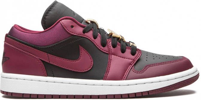 Jordan Air 1 low top sneakers dames rubber leer nylon 11.5 Paars