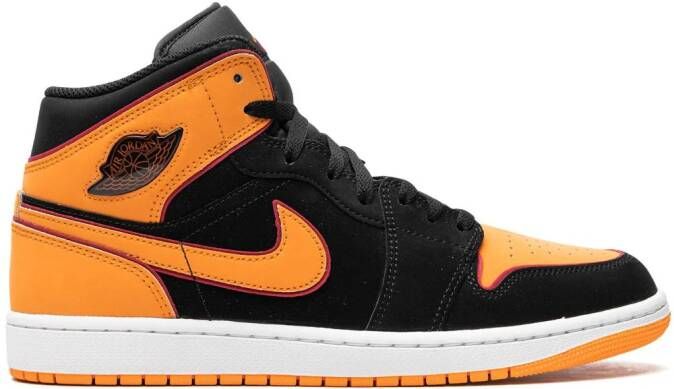 Jordan "Air 1 Mid Black Orange sneakers" Oranje
