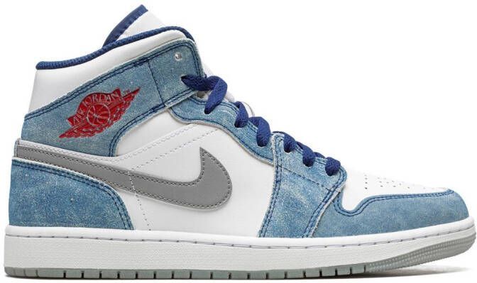 Jordan Air 1 Mid 'French Blue' sneakers Blauw