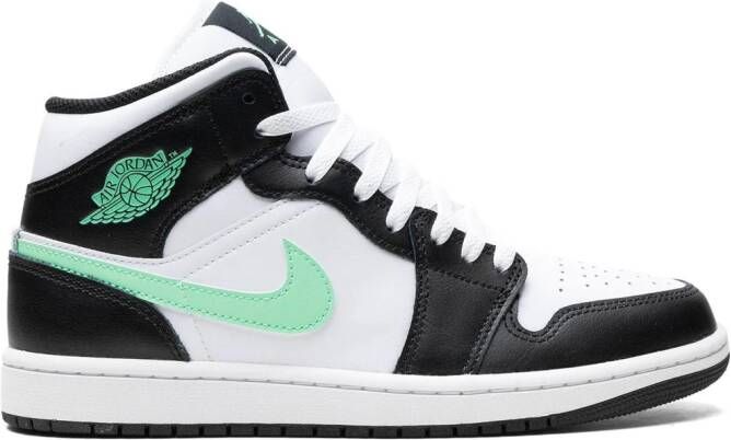 Jordan Air 1 Mid "Green Glow" sneakers Zwart