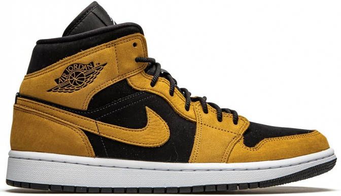 Jordan Air 1 Mid SE sneakers dames rubber leer suède nylon 10.5 Bruin