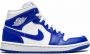 Jordan Air 1 Mid sneakers dames rubber leer Stof 11.5 Wit - Thumbnail 1