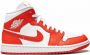 Jordan Air 1 Mid sneakers dames rubber Stof leer 10.5 Wit - Thumbnail 1