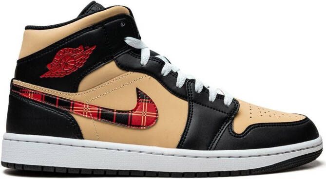 Jordan "Air 1 Mid Tartan Swoosh sneakers " Zwart